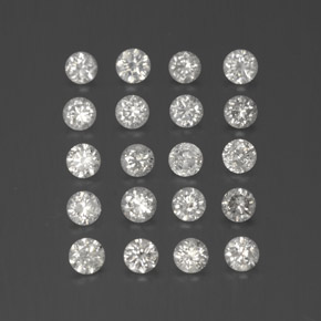 Pedras preciosas de diamante branco natural de  ct, corte redondo, SI