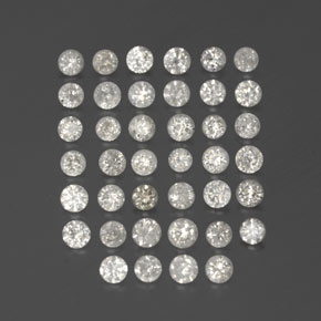 Pedras preciosas de Diamante Branco natural de  ct, Corte Redondo, SI