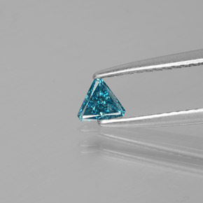 Diamante Azul Natural 0.12ct, Trilhão, SI