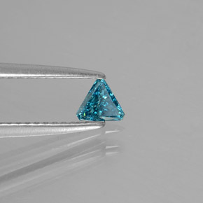 Diamante Azul Natural 0.12ct, Trilhão, SI