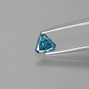 Diamante azul natural 0,18ct, trillion, SI