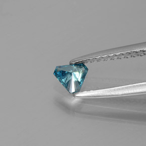 Diamante azul natural 0,18ct, trillion, SI