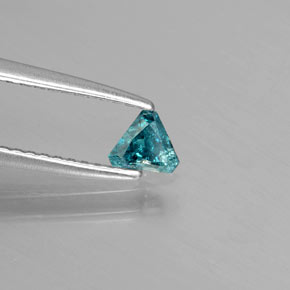 Diamante azul natural 0,16ct, trillion, SI