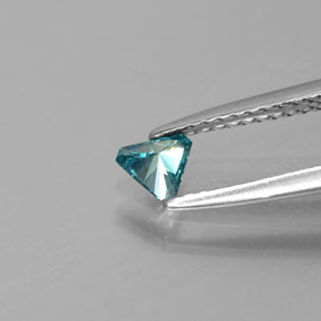 Diamante azul natural 0,16ct, trillion, SI