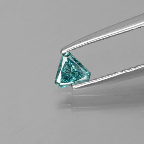 Diamante azul natural 0,14ct, trillion, SI