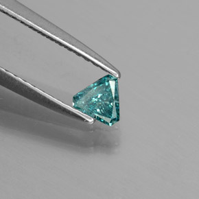 Diamante azul natural 0,14ct, trillion, SI
