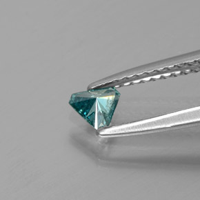 Diamante azul natural 0,14ct, trillion, SI
