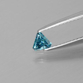 Diamante Azul Natural 0.13ct, Trilhão, SI