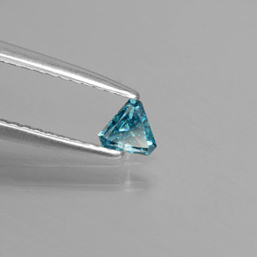 Diamante Azul Natural 0.13ct, Trilhão, SI