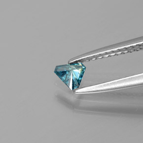 Diamante Azul Natural 0.13ct, Trilhão, SI