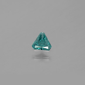Diamante Azul-esverdeado Natural 0.13ct, Trilhão, SI