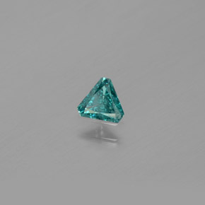 Diamante Azul-esverdeado Natural 0.13ct, Trilhão, SI