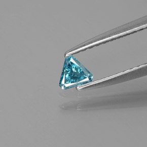 Diamante azul natural 0,10ct, trillion, SI
