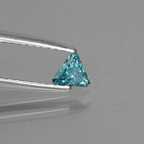 Diamante Azul-esverdeado Natural 0.13ct, Trilhão, SI