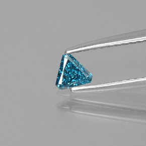 Diamante azul natural 0,14ct, trillion, SI