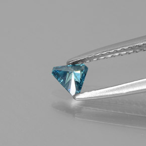 Diamante azul natural 0,14ct, trillion, SI