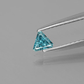 Diamante Azul Natural 0.10ct, Trilhão, SI