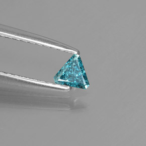 Diamante Azul Natural 0.10ct, Trilhão, SI