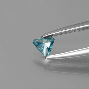Diamante Azul Natural 0.10ct, Trilhão, SI