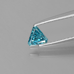 Diamante Azul Natural 0.14ct, Trilhão, SI