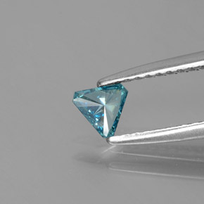 Diamante Azul Natural 0.14ct, Trilhão, SI