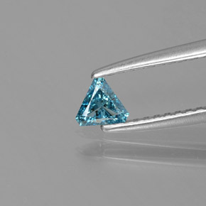 Diamante azul natural 0,13ct, trillion, SI