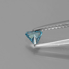 Diamante azul natural 0,13ct, trillion, SI