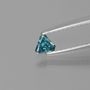 Diamante azul natural 0,11ct, trillion, SI