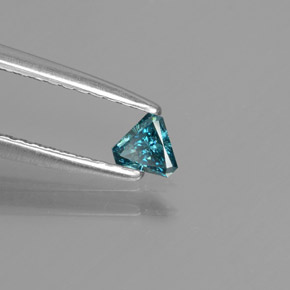 Diamante azul natural 0,11ct, trillion, SI