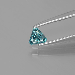 Diamante azul natural 0,12ct, trillion, SI