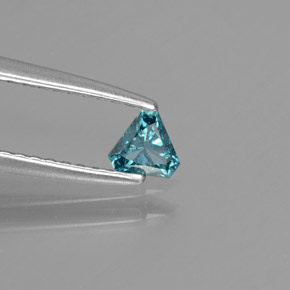 Diamante azul natural 0,12ct, trillion, SI