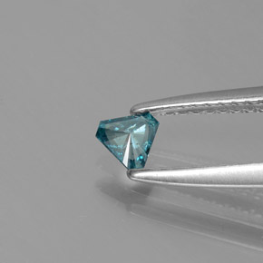 Diamante azul natural 0,12ct, trillion, SI