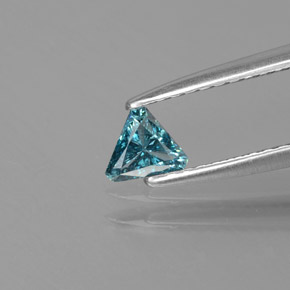 Diamante Azul-esverdeado Natural 0.13ct, Trilhão, SI