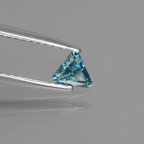 Diamante Azul-esverdeado Natural 0.13ct, Trilhão, SI