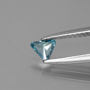 Diamante Azul-esverdeado Natural 0.13ct, Trilhão, SI