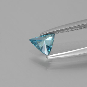 Diamante azul natural 0,17ct, trillion, SI