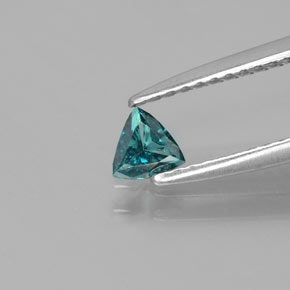 Diamante Azul-esverdeado Natural 0.19ct, Trilhão, SI