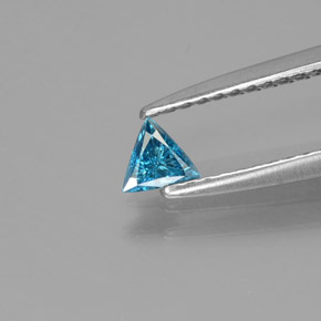 Diamante azul natural 0,09ct, trillion, SI