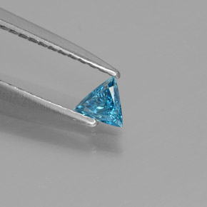 Diamante azul natural 0,09ct, trillion, SI