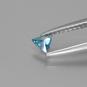 Diamante azul natural 0,09ct, trillion, SI