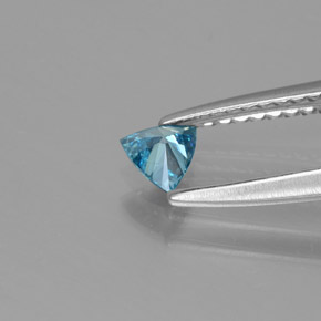 Diamante azul natural 0,17ct, trillion, SI