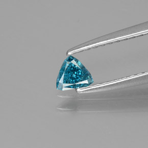 Diamante Azul Natural 0.14ct, Trilhão, SI
