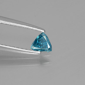Diamante Azul Natural 0.14ct, Trilhão, SI