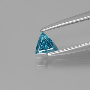 Diamante Azul Natural 0.13ct, Trilhão, SI
