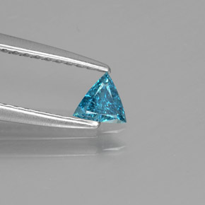Diamante Azul Natural 0.13ct, Trilhão, SI