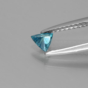 Diamante Azul Natural 0.13ct, Trilhão, SI