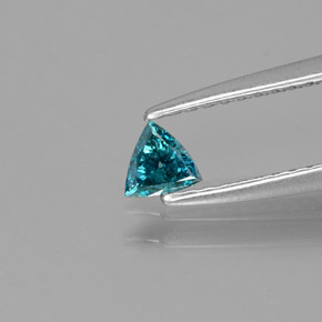 Diamante Azul verde Natural 0.11ct, Trilhão, SI