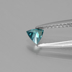 Diamante Azul verde Natural 0.11ct, Trilhão, SI
