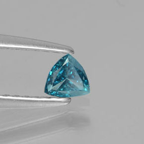 Diamante Azul-esverdeado Natural 0.19ct, Trilhão, SI