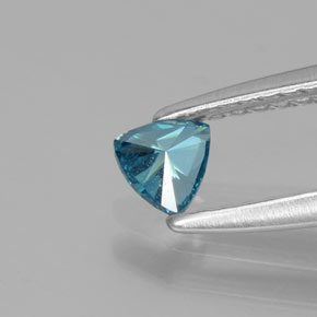Diamante Azul-esverdeado Natural 0.19ct, Trilhão, SI